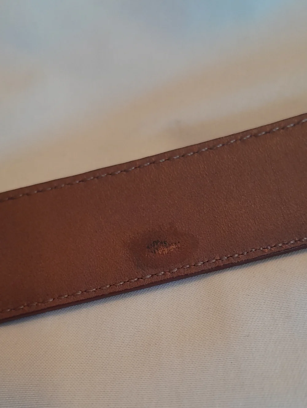 Ralph Lauren Leather Belt - Maroon, XL